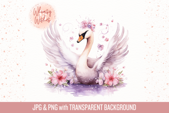 Download Floral Swan Soft Colors Watercolor - Floral Collection