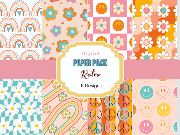 Download Retro Digital Paper Pack - Retro Collection