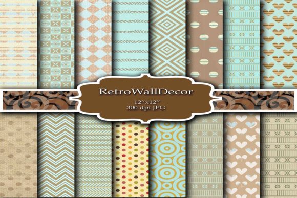 Download Retro Digital Paper - Retro Collection