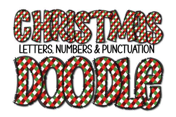 Download Retro Christmas Farmhouse Plaid Alphabet - Retro Collection
